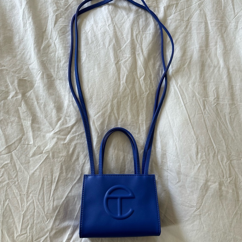 Mini Cobalt Shopping Bag